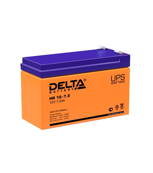 Батарея для ИБП Delta HR 12-7.2 (12V, 7.2Ah)