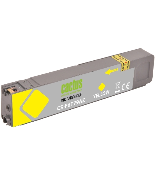 Картридж струйный Cactus CS-F6T79AE (913A) желтый (55 мл) для HP PW 352dw/377dw/Pro 477dw/452dw