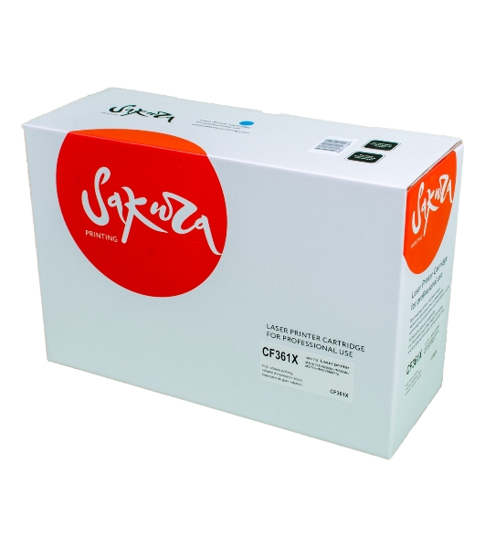 Картридж лазерный Sakura CF361X для HP Color LaserJet Enterprise M553n/553X/553dn HP Color LaserJet Enterprise M552dn синий, 9500к.