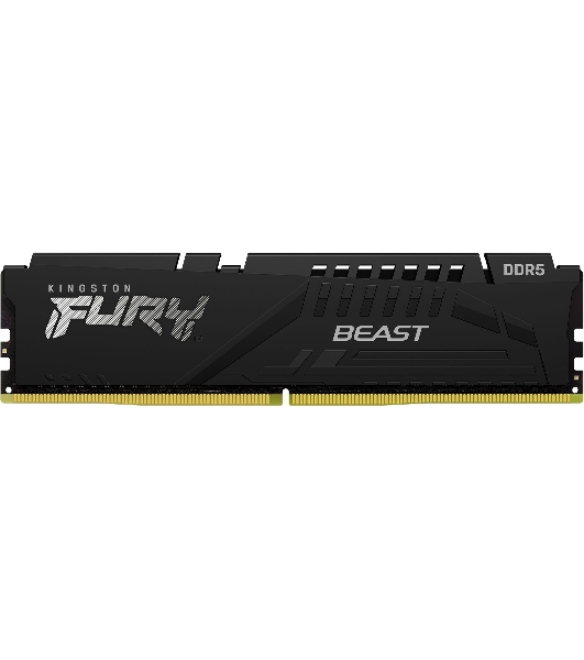 Оперативная память Kingston Fury Beast, DDR5, 32GB (1x32GB), 5200MHz, CL40, DIMM, радиатор, черный