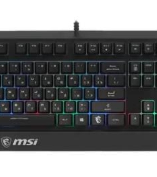 Клавиатура проводная MSI VIGOR GK20 RU черный USB Multimedia for gamer LED (подставка для запястий)