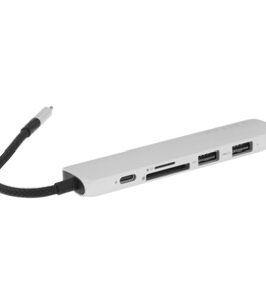 Док-станция Satechi ST-P6SS, USB Type-C, USB Type-C/HDMI/2xUSB Type-A/SD/microSD, USB Type-C