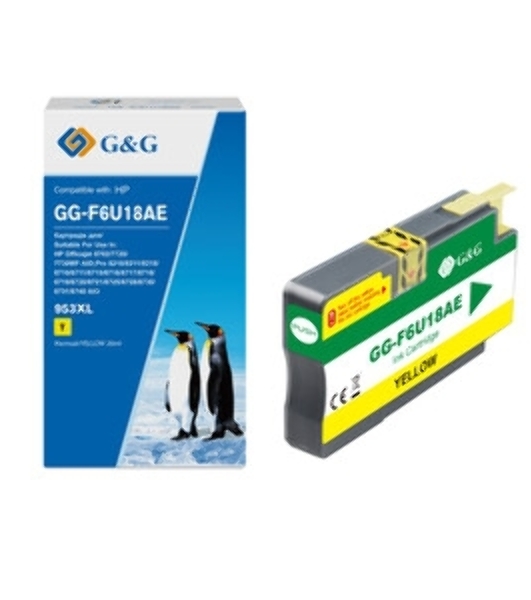 Картридж струйный G&G GG-F6U18AE желтый (26мл) для HP OJ Pro 7740/8210/8218/8710/8715