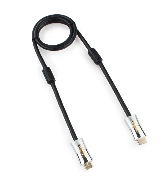 Кабель Cablexpert HDMI, серия Platinum, 1 м, v2.0, M/M, позол.разъемы, металлический корпус, ферритовые кольца, блистер