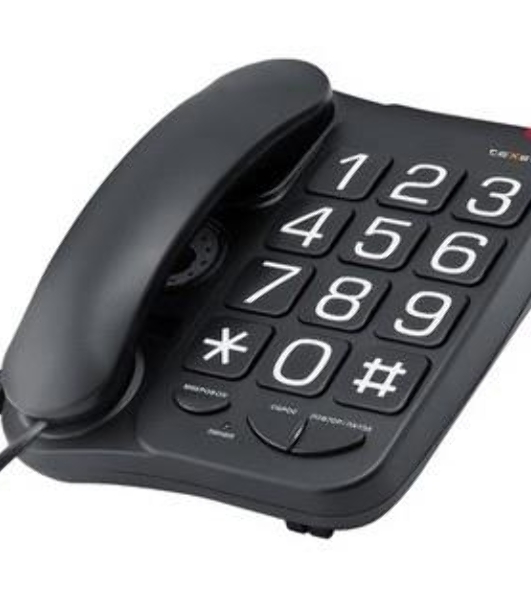 Телефон проводной teXet TX-201 черный