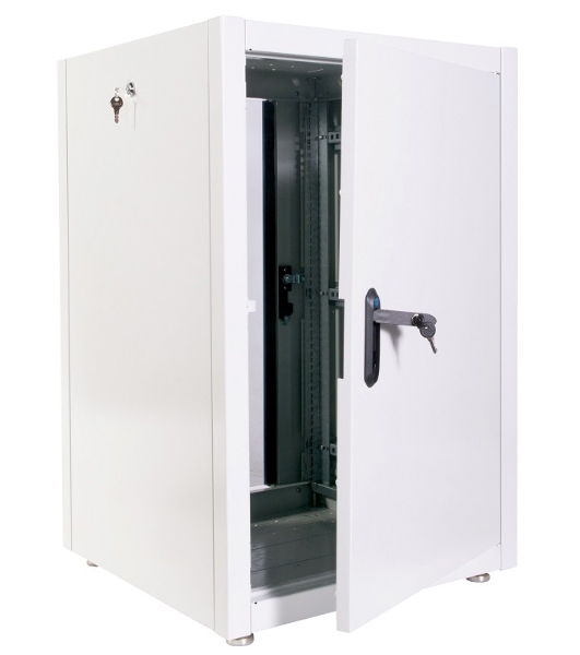 Шкаф телекоммуникационный напольный ЭКОНОМ 18U (600 × 800) дверь стекло, дверь металл