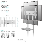 Стойка для телевизора Onkron TS1351 белый 32'-65' макс.45.5кг напольный мобильный, фото6