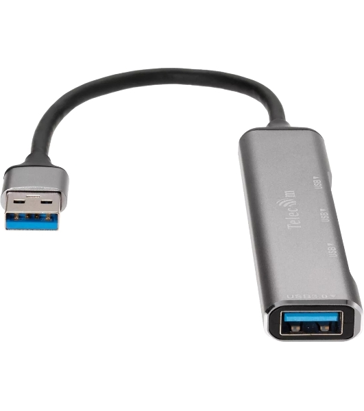 Переходник USB 3.0 -->USB3.0+3 USB2.0, Aluminum Shell, 0.2м Telecom TA308U
