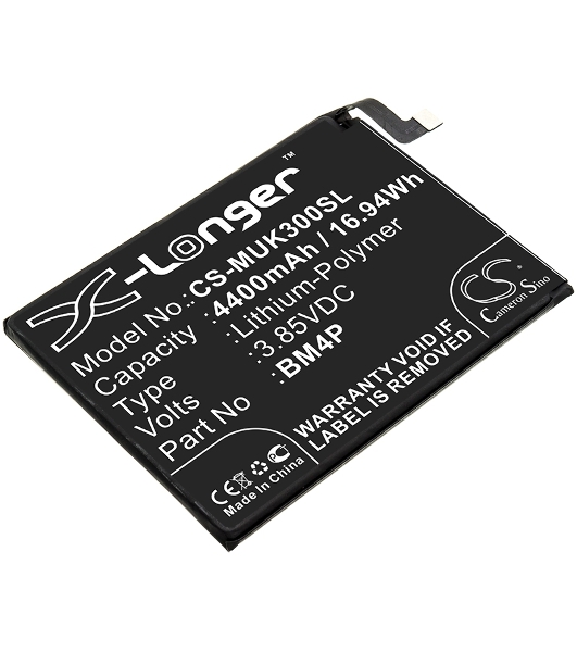 Аккумулятор CameronSino CS-MUK300SL BM4P для Xiaomi Redmi K30 3.85V, 4400mAh, 16.94Wh