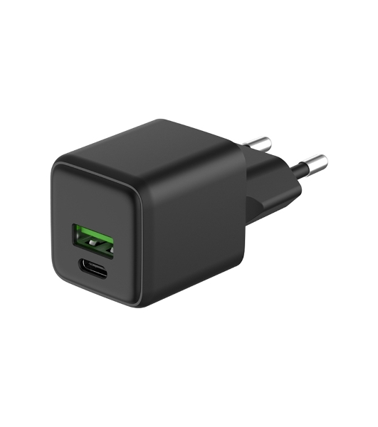 Сетевое зарядное устройство Rexant с двумя портами USB-A и Type-C, 20Вт GaN