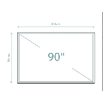 Экран Cinema S'OK SCPSFR-200x113UST-PET для ультракороткофокусных проекторов 90'' 16:9 настенный, постоянного натяжения, полотно PET Crystal ALR UST, рама черная 1 см, фото2