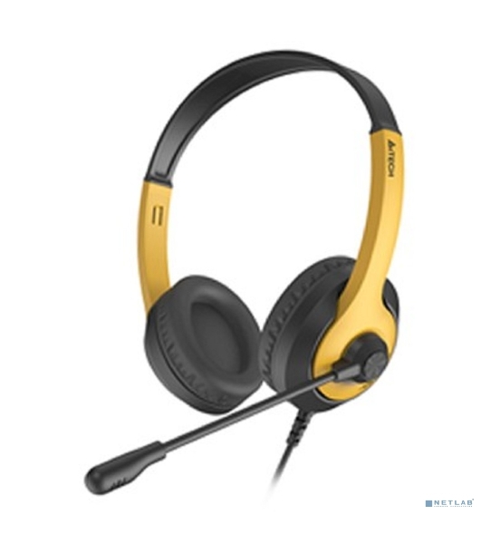 Гарнитура A4Tech Fstyler FH100U желтый/черный, проводная