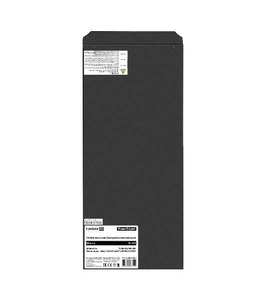 Источник бесперебойного питания On-line ExeGate PowerExpert TL-575-10kVA.192V.LCD.AVR.T.USB.RS232.SNMP 10000VA/10000W, On-Line, PF=1, LCD, клеммы, RS232, USB, SNMP-slot, встроенные батареи 12V 7.2Ah - 16шт, возможность подключения до 4 внешних батарейных блоков 192В, Tower, металлический корпус на колесиках, черный