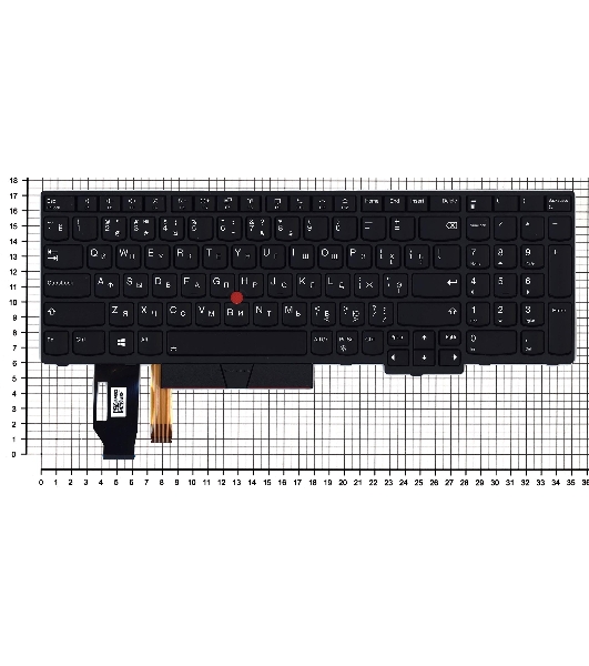 Клавиатура для ноутбука Lenovo ThinkPad T15 черная с подсветкой