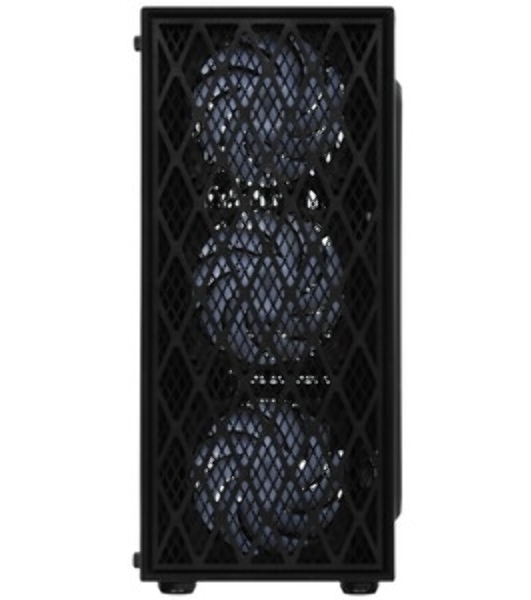 Компьютерный корпус Miditower ExeGate EVO-8243-NPX500 (ATX, БП 500NPX с вент 12 см, 2хUSB+1хUSB 3.0, черный, 3 вент. с RGb подсветкой, боковая панель - закаленное стекло)