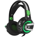 Гарнитура Crown CMGH-3002 чёрный/зелёный, проводная, подсветка, фото12