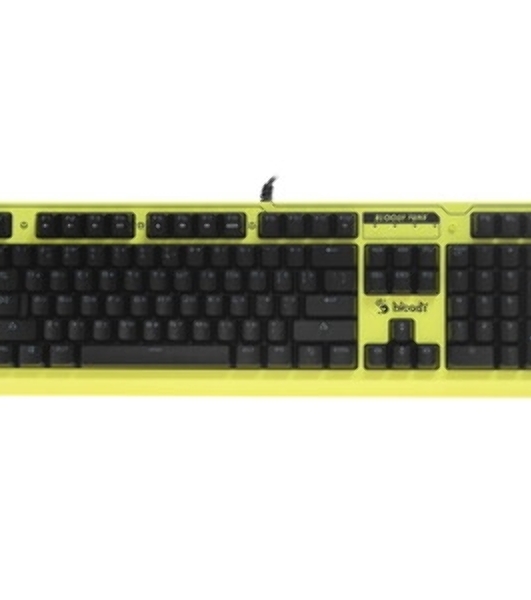 Клавиатура проводная A4Tech Bloody B810RC Punk USB желтый/черный