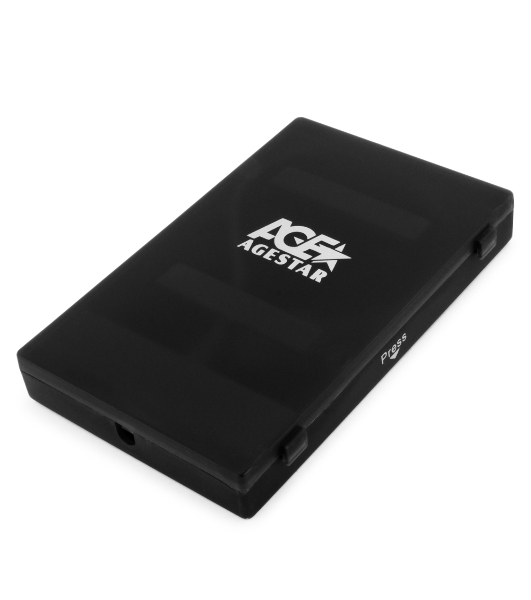 Контейнер для HDD AgeStar Внешний корпус 2.5' SATA HDD/SSD AgeStar SUBCP1 черный USB 2.0, пластик, черный, безвинтовая конструкция 10610