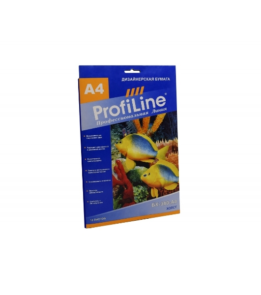 БХ-380-А4-10 ХОЛСТ на основе хлопка ProfiLine 380г/м2, А4, 10л, 1440 dpi