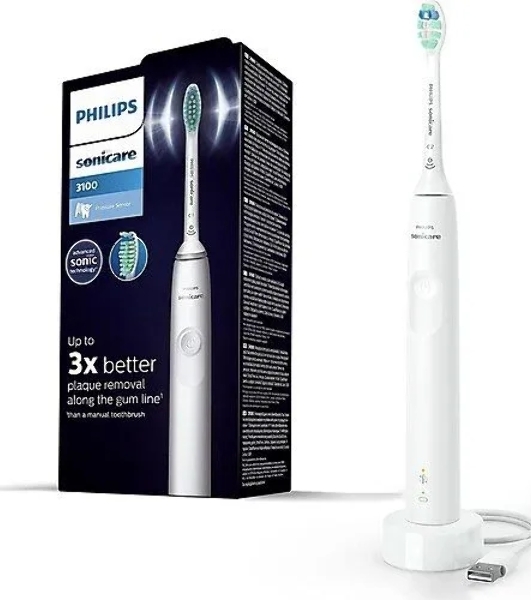 Электрическая зубная щетка Philips Sonicare 3100 series, 1 стандартная насадка C1 ProResults