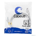 Патч-корд UTP Cabeus PC-UTP-RJ45-Cat.5e-1.5m, cat. 5e, 1.5 м, неэкранированный, серый, фото 1