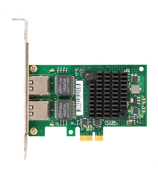 Сетевой адаптер ExeGate EXE-I350-T2v1 (PCI-E x1, порты 2xRJ45 (медные), 10/100/1000Mbps, Gigabit NIC Intel Chipset NHI350AM2)