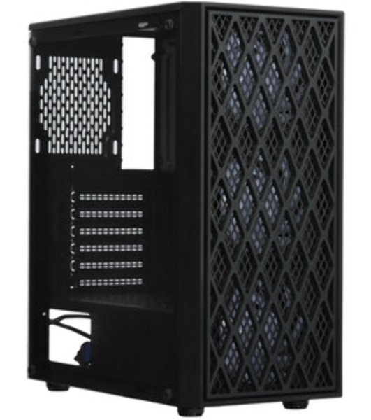 Компьютерный корпус Miditower ExeGate EVO-8243-NPX500 (ATX, БП 500NPX с вент 12 см, 2хUSB+1хUSB 3.0, черный, 3 вент. с RGb подсветкой, боковая панель - закаленное стекло)