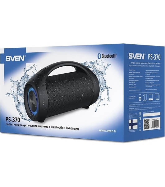 Колонка портативная SVEN АС PS-370 черный 40W 2.0 BT