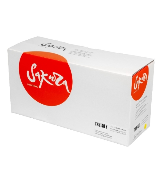 Картридж Sakura TK5140Y для Kyocera Mita, желтый, 5000 к.