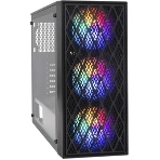 Компьютерный корпус Miditower ExeGate EVO-8243-NPX500 (ATX, БП 500NPX с вент 12 см, 2хUSB+1хUSB 3.0, черный, 3 вент. с RGb подсветкой, боковая панель - закаленное стекло), фото13