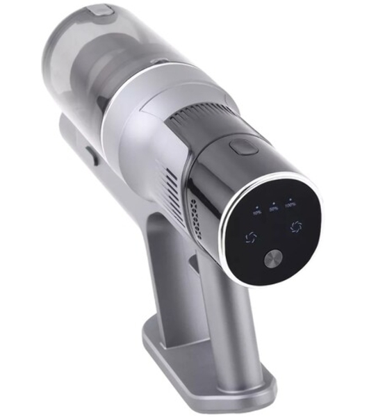 Пылесос вертикальный Polaris PVCS-4010 серый, питание от аккумулятора, 150 Вт, уборка суxая/влажная, пылесборник 0.45 л