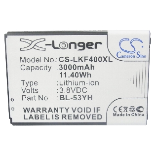 Аккумулятор CameronSino CS-LKF400XL BL-53YH для LG G3 Stylus D690 3.8V, 3000mAh, 11.40Wh