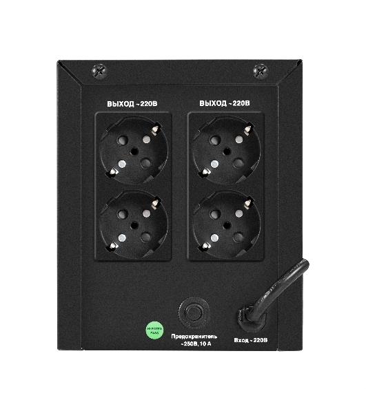 Источник бесперебойного питания ExeGate SpecialPro UNB-1000.LED.AVR.4SH (1000VA/700W, LED, AVR, 4*Schuko, батарея 12V 7.2Ah - 2 шт., металлический корпус, Black)