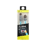 Кабель 2в1 MicroUSB+Lightning 8pin-USB Ritmix RCC-200 Blue для синхронизации/зарядки, 1м, фото 1