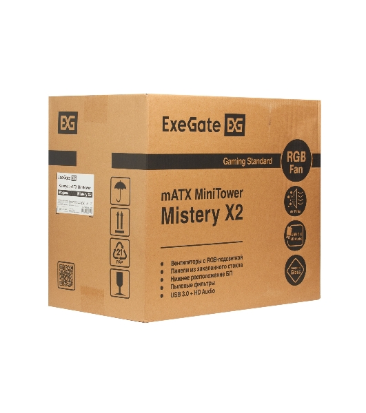 Компьютерный корпус Minitower ExeGate Mistery X2-NPX600