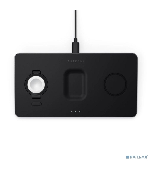 Беспроводное зарядное устройство Satechi ST-X3TWCPM Trio Wireless Charging Pad для телефона, часов и наушников серый космос