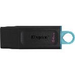 Флешка USB Kingston DataTraveler Exodia (DTX/64GB), 64Gb, USB 3.2 Gen 1, R/W 200/60, черный/бирюзовый, фото6