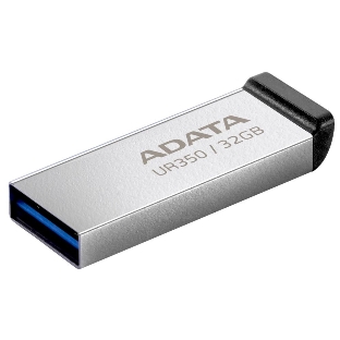 Флешка USB ADATA UR350 (UR350-32G-RSR/BK), 32Gb, USB 3.2, R/W 100/15, серебристый/черный