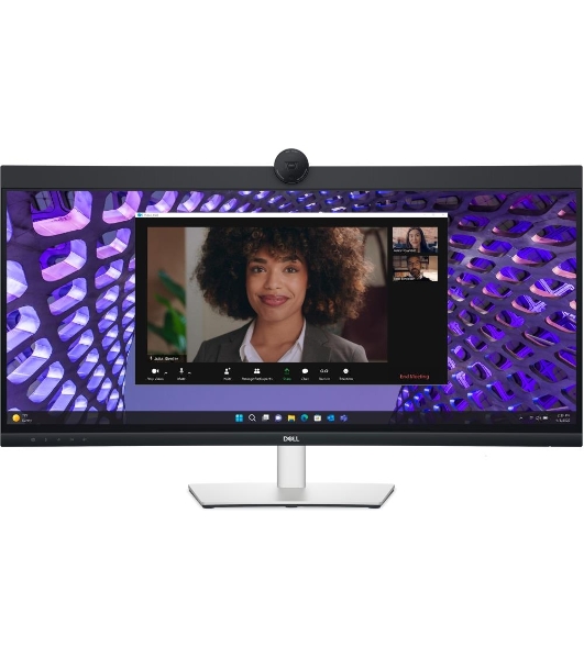 Монитор 34' Dell P3424WEB IPS 3440x1440, 60 Гц, 5 мс, 21:9, 300 кд/м2, 1xHDMI, 1хDP, 2хUSB-C, RJ-45, 1x3.5 мм, черный/серебристый