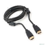 Кабель HDMI Cablexpert CCF2-HDMI4-6, 19M/19M, v2.0, медь, позол.разъемы, экран, 2 фер.кольца, 1,8м, черный, пакет, фото 1