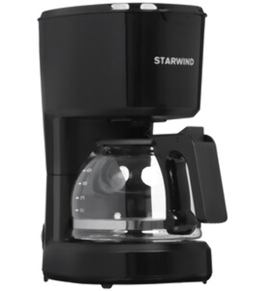 Кофеварка капельная Starwind STD0610 черный, исп. кофе - молотый, 0.6 л, 600 Вт.