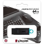 Флешка USB Kingston DataTraveler Exodia (DTX/64GB), 64Gb, USB 3.2 Gen 1, R/W 200/60, черный/бирюзовый, фото5
