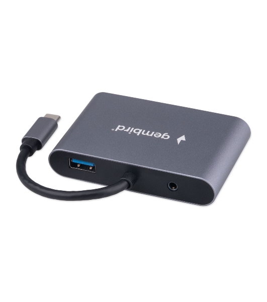 USB-концентратор Gembird UHB-D8, USB Type-C, PD100W, Jack 3,5, HDMI, VGA, USB Type-C