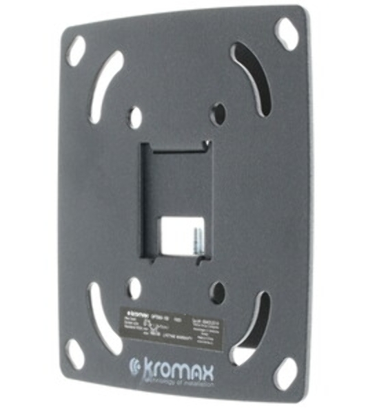 Кронштейн для LED/LCD телевизоров Kromax OPTIMA-100 черный. 10'-28', max 25 кг, настенный, 0 ст свободы, 23.5 мм, max VESA 100x100 мм