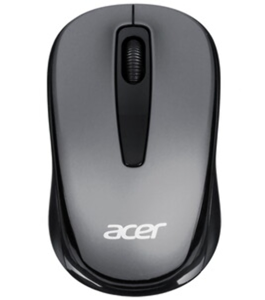 Мышь беспроводная Acer OMR134 серый, 1000 dpi, радиоканал, USB, кнопки - 3