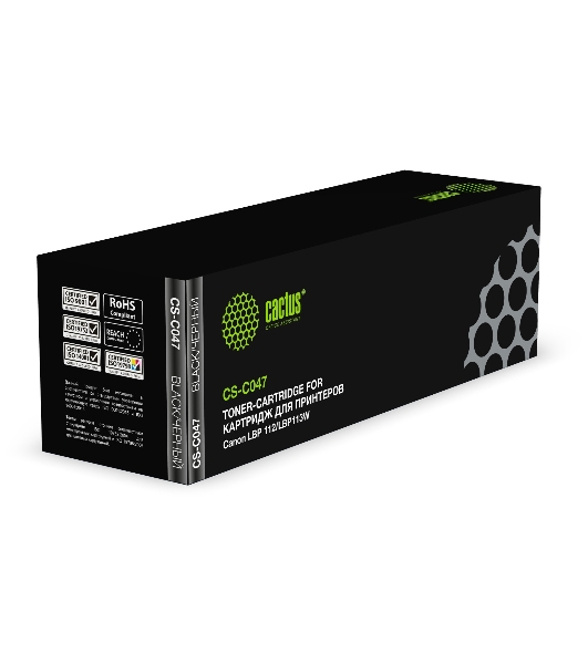 Картридж лазерный совместимый Cactus CS-C047 черный (1600 стр.) для Canon LBP112/LBP113W
