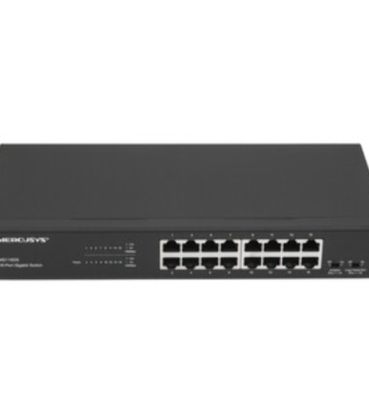 Коммутатор Mercusys MS116GS с 16 гигабитными портами для размещения на столе или в стойке