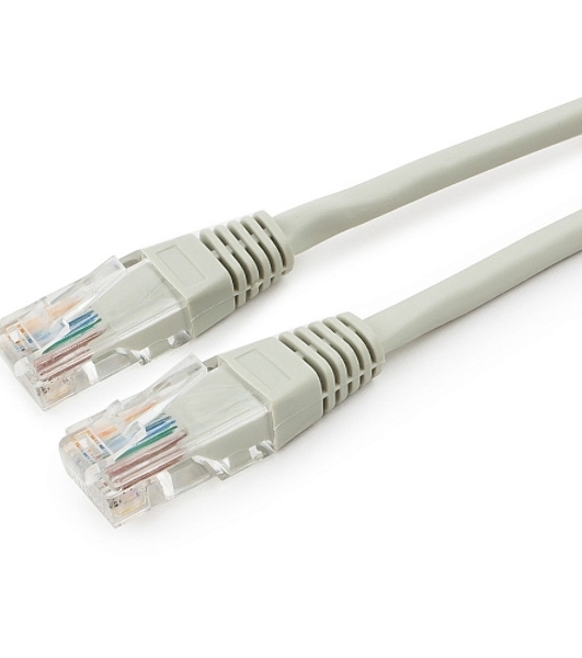 Патч-корд медный UTP Cablexpert PP10-1.5M cat.5e, 1.5м, литой, многожильный, серый