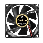 Вентилятор для корпуса ExeGate EX08025B2P-24 черный, 80 мм, 2850 об/мин, 28.5 дБ, 2 pin, фото5