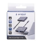 USB-концентратор Gembird UHB-D8, USB Type-C, PD100W, Jack 3,5, HDMI, VGA, USB Type-C, фото6